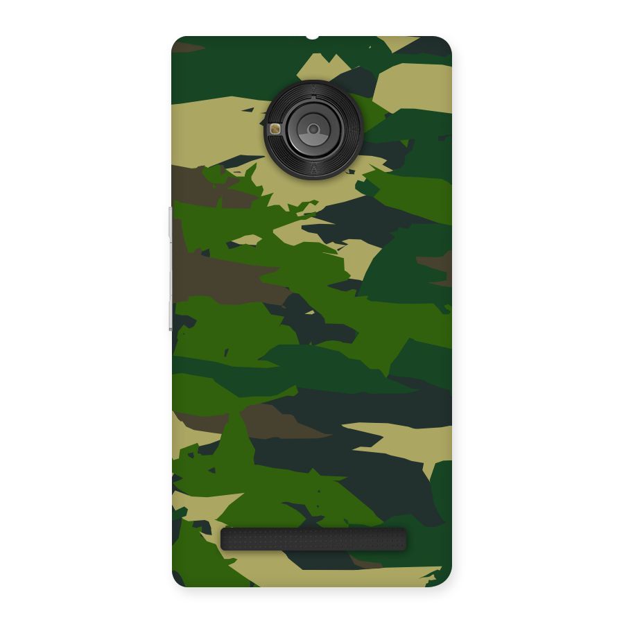 Green Camouflage Army Back Case for Yu Yunique