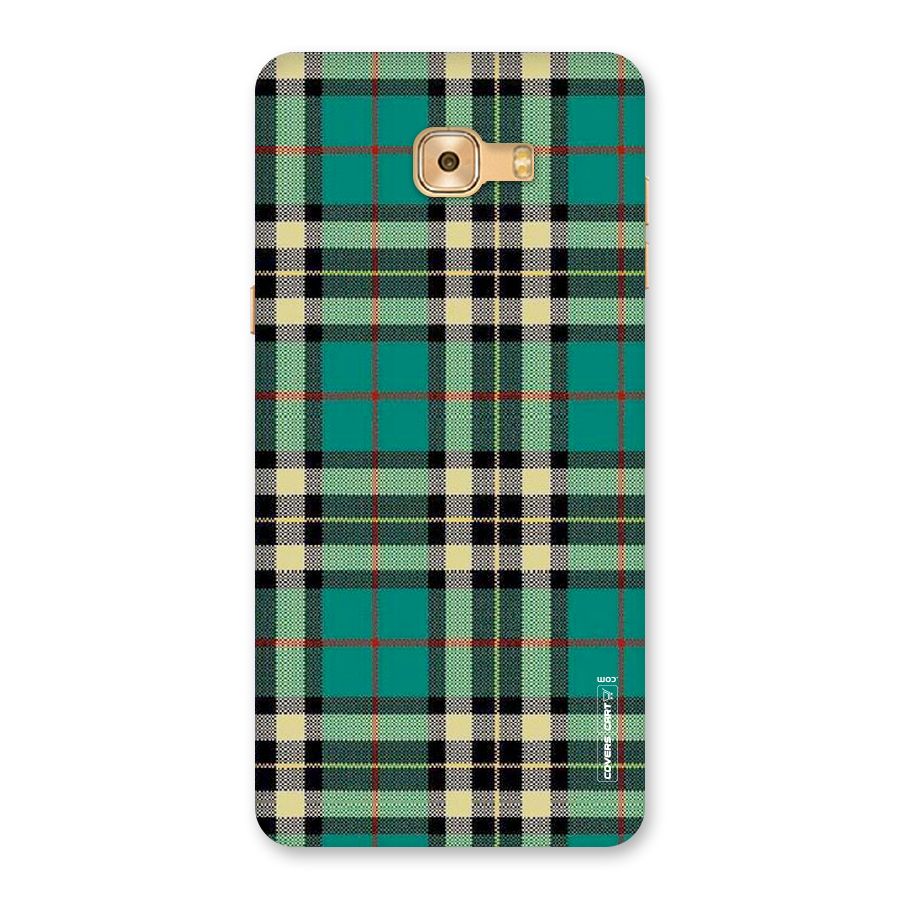 Green Check Back Case for Galaxy C9 Pro