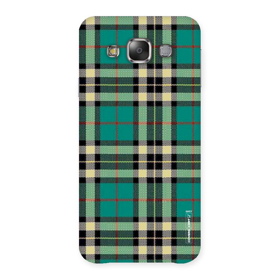 Green Check Back Case for Galaxy E7