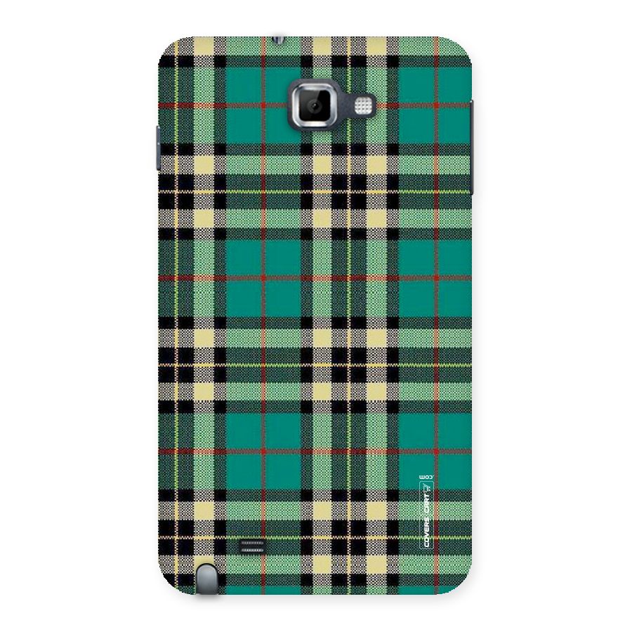 Green Check Back Case for Galaxy Note