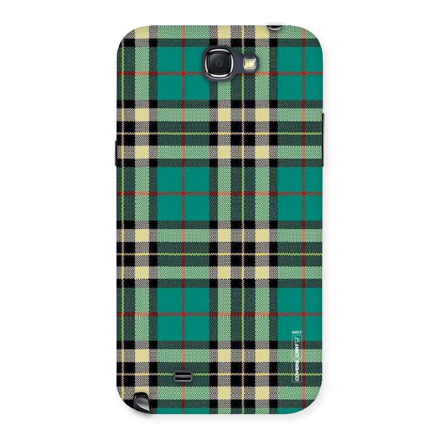 Green Check Back Case for Galaxy Note 2