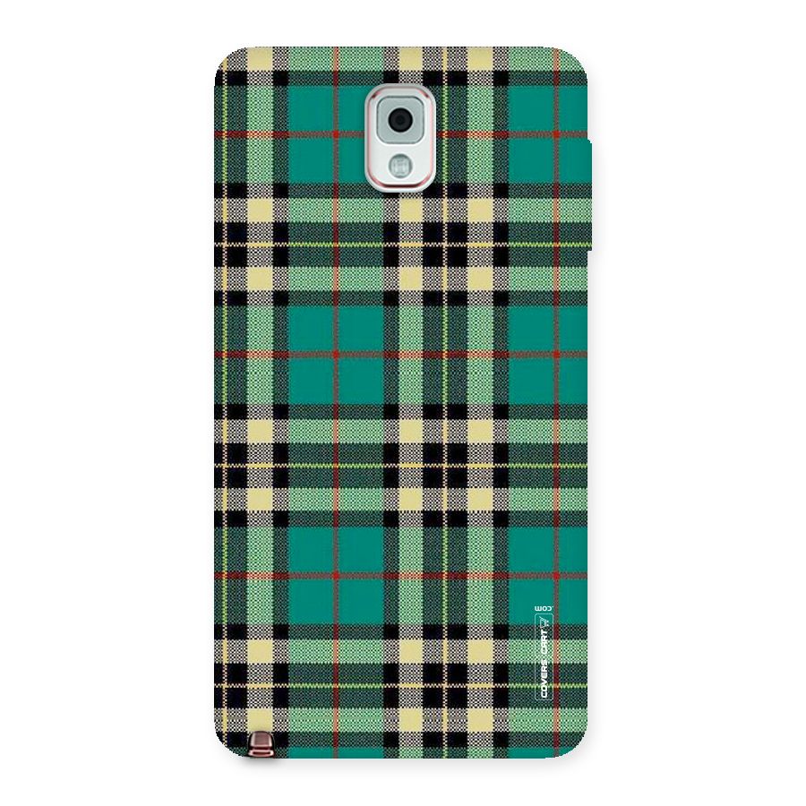 Green Check Back Case for Galaxy Note 3