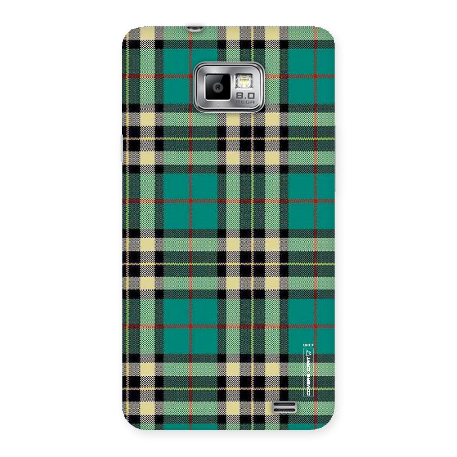 Green Check Back Case for Galaxy S2