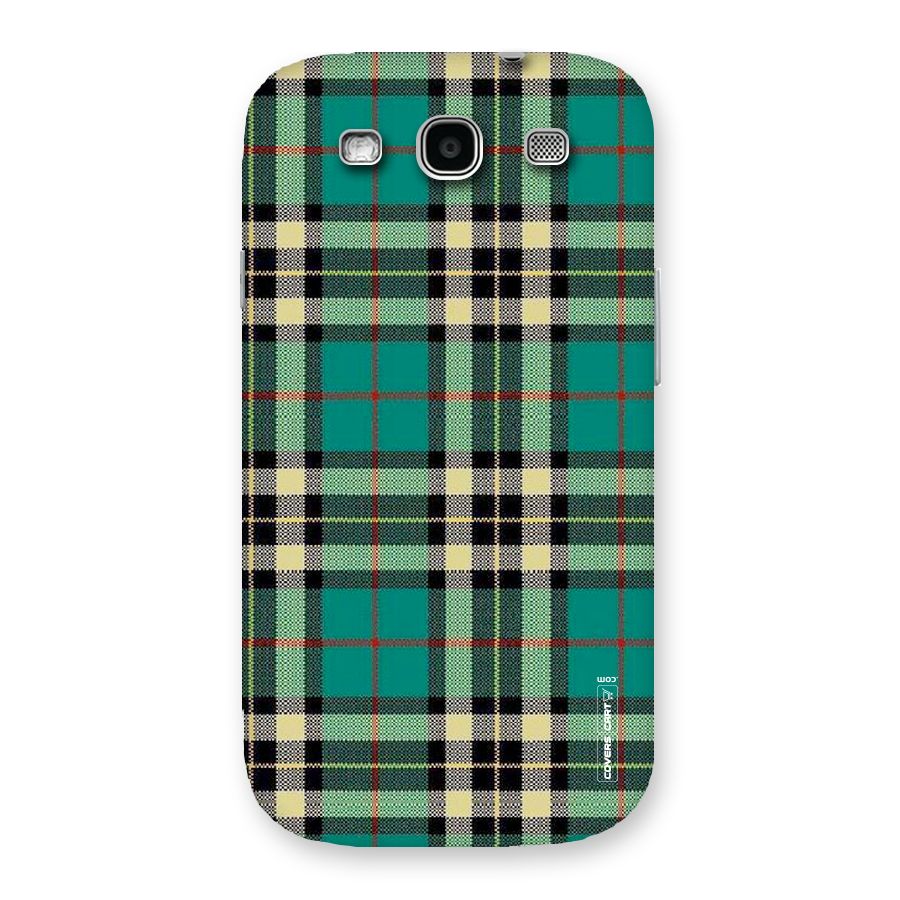 Green Check Back Case for Galaxy S3
