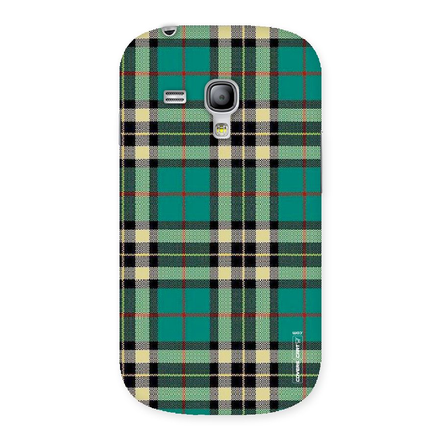 Green Check Back Case for Galaxy S3 Mini
