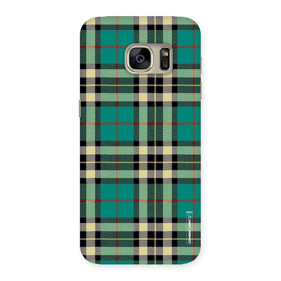 Green Check Back Case for Galaxy S7