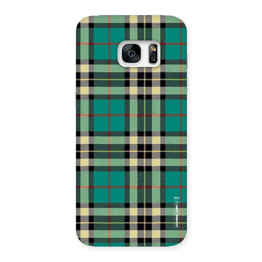 Green Check Back Case for Galaxy S7 Edge