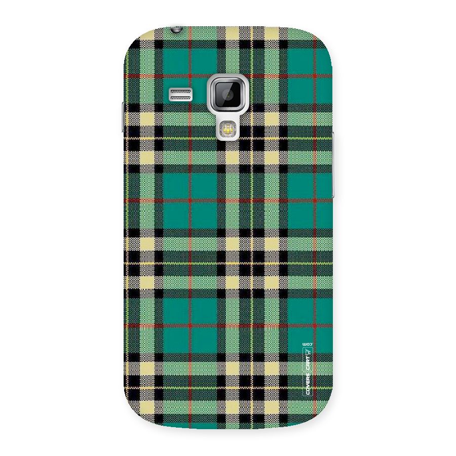 Green Check Back Case for Galaxy S Duos