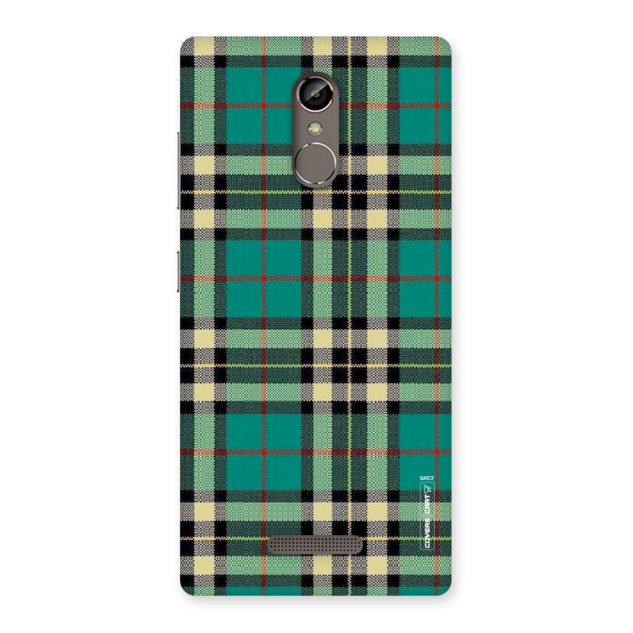 Green Check Back Case for Gionee S6s