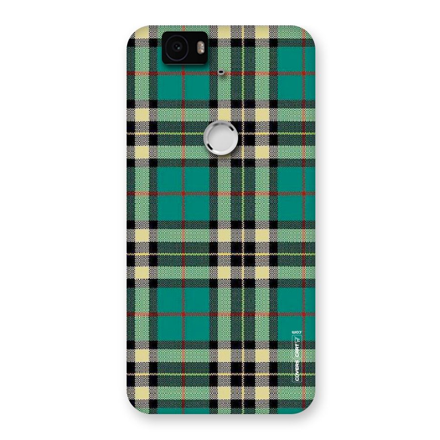 Green Check Back Case for Google Nexus-6P