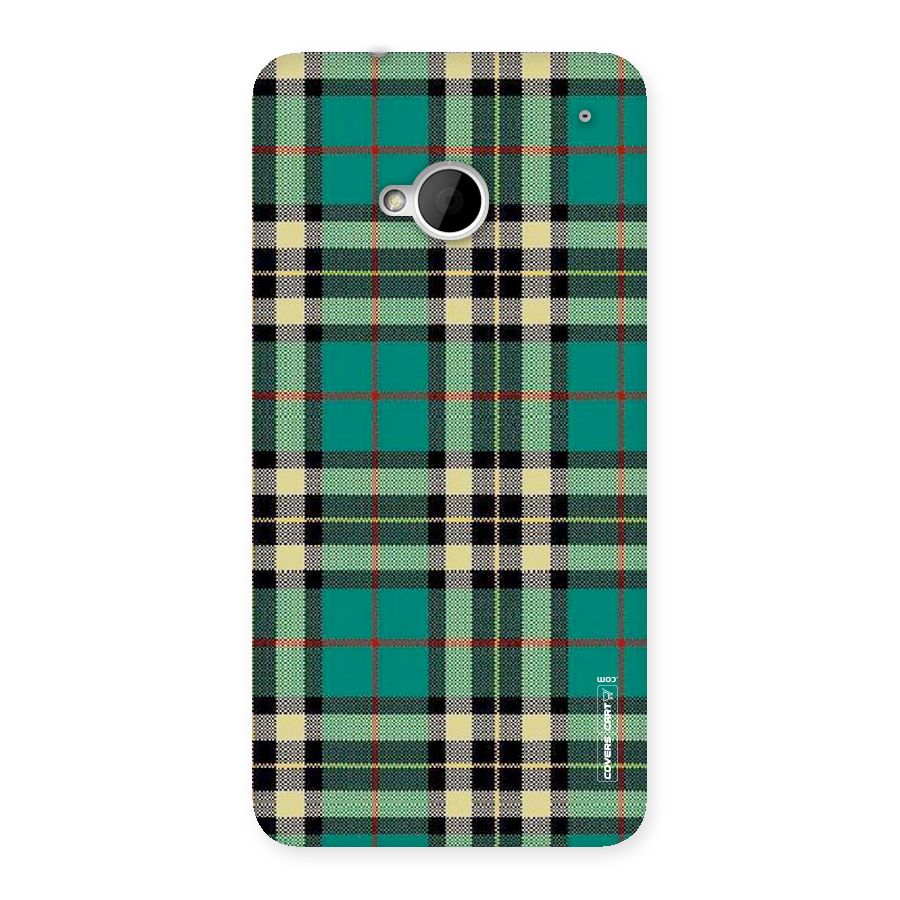 Green Check Back Case for HTC One M7