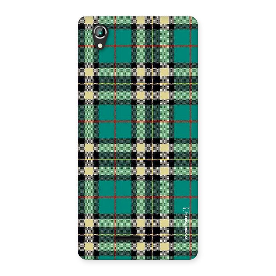 Green Check Back Case for Lava Iris 800