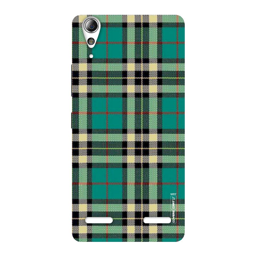 Green Check Back Case for Lenovo A6000 Plus
