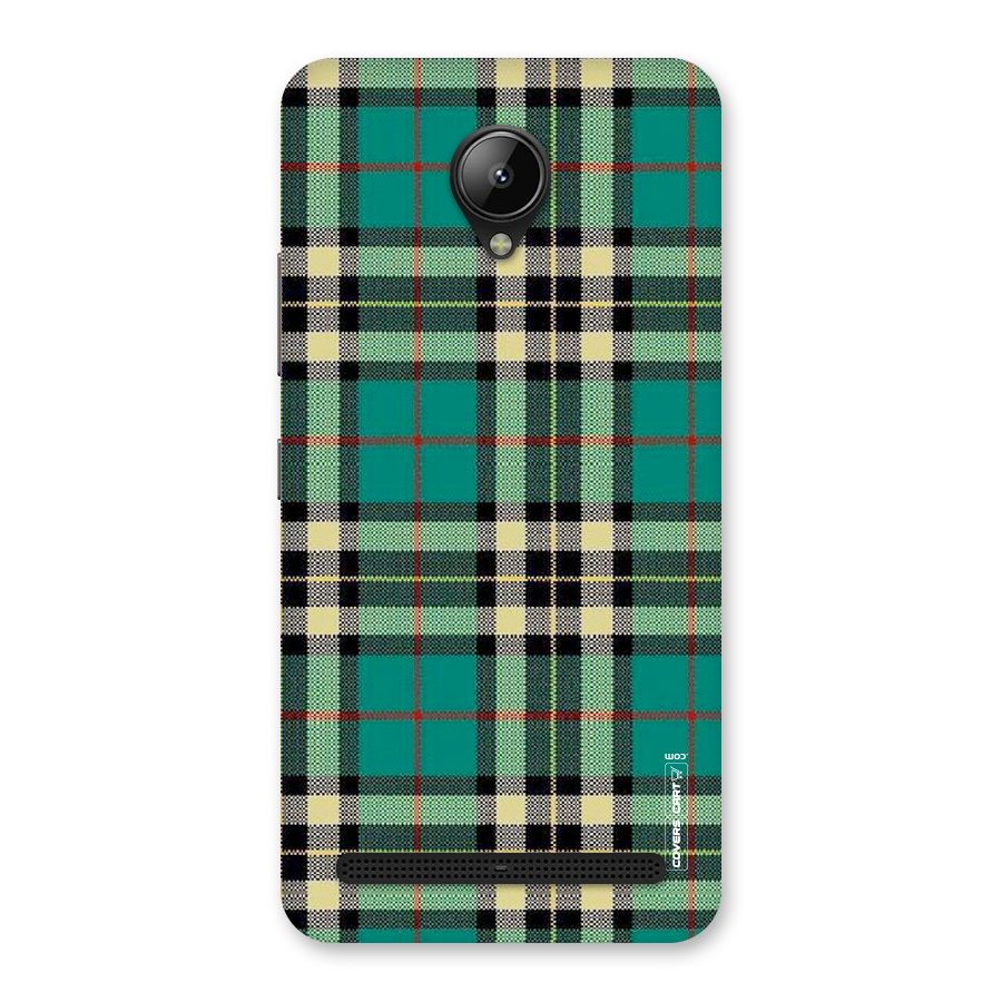 Green Check Back Case for Lenovo C2