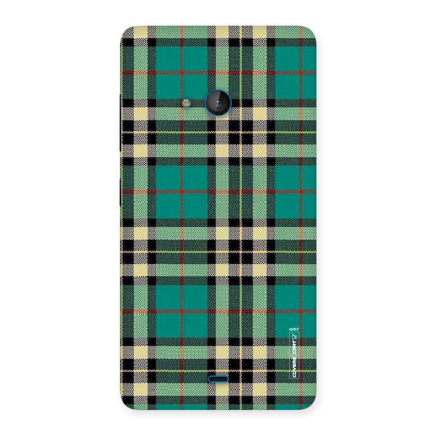 Green Check Back Case for Lumia 540