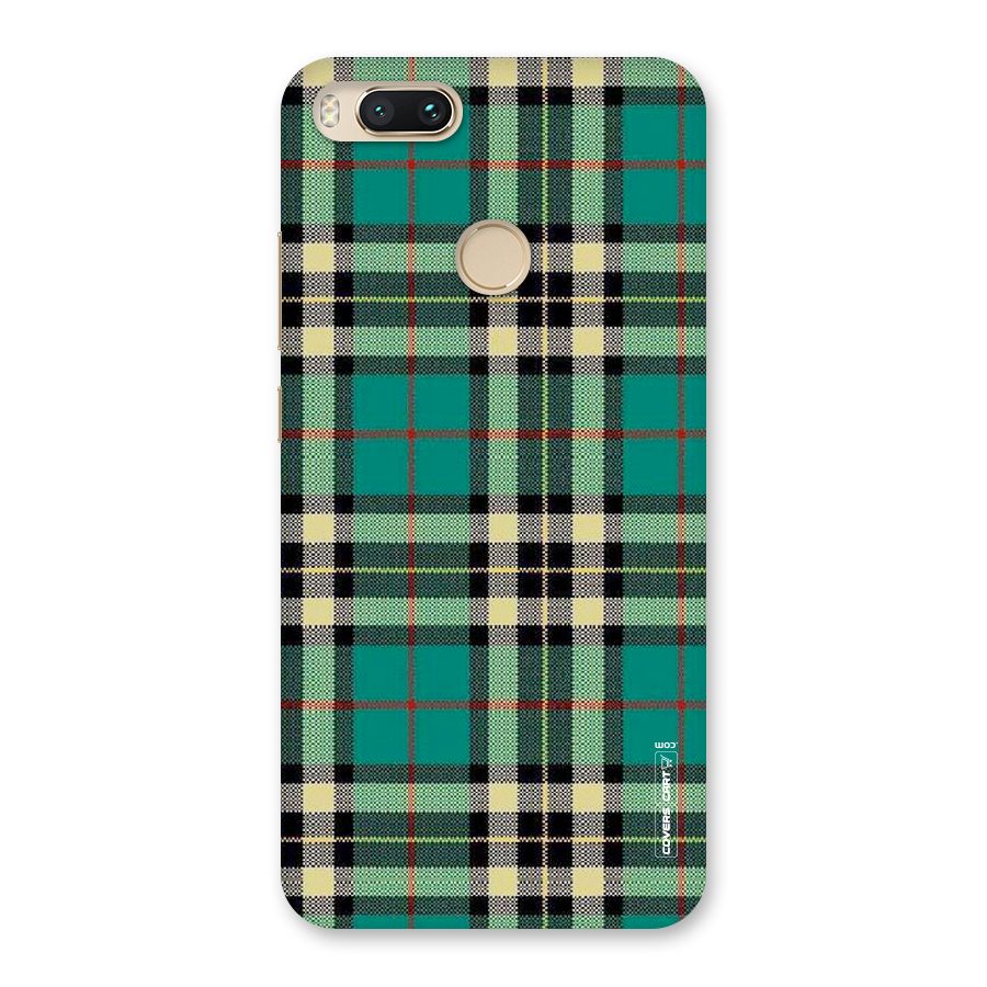 Green Check Back Case for Mi A1