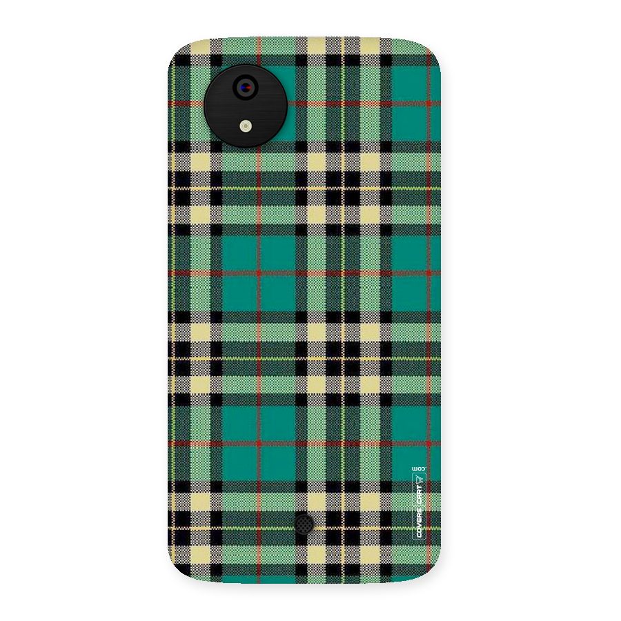 Green Check Back Case for Micromax Canvas A1