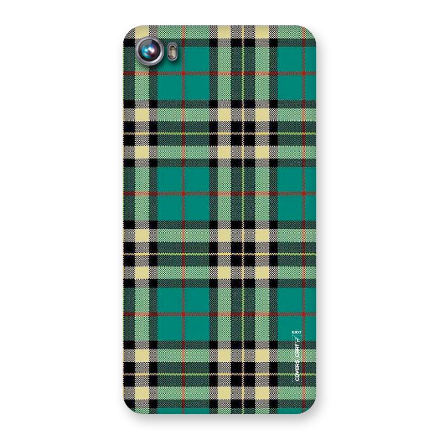 Green Check Back Case for Micromax Canvas Fire 4 A107