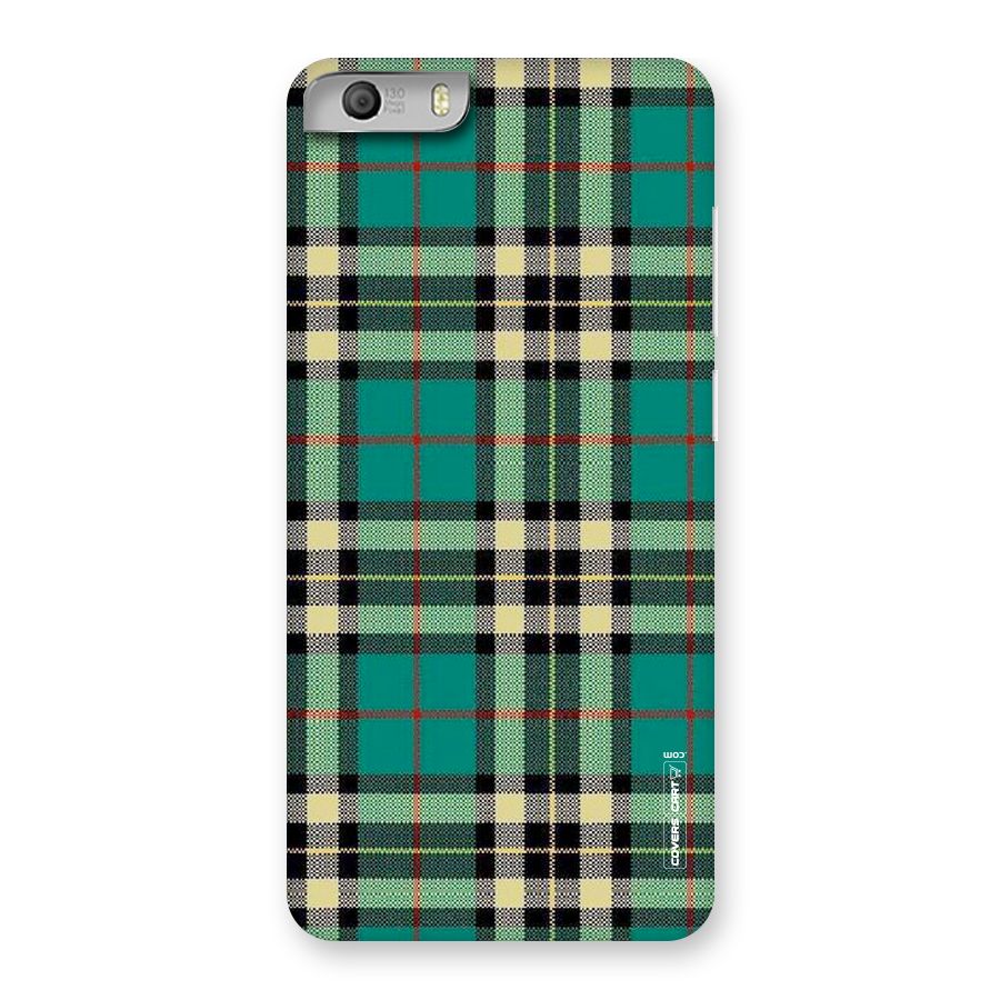 Green Check Back Case for Micromax Canvas Knight 2