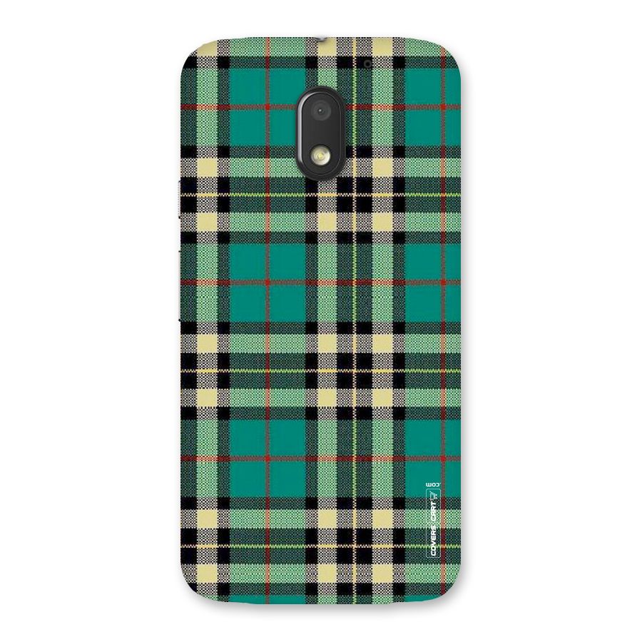 Green Check Back Case for Moto E3 Power