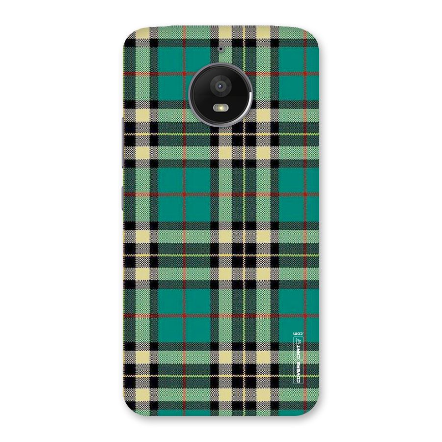 Green Check Back Case for Moto E4 Plus