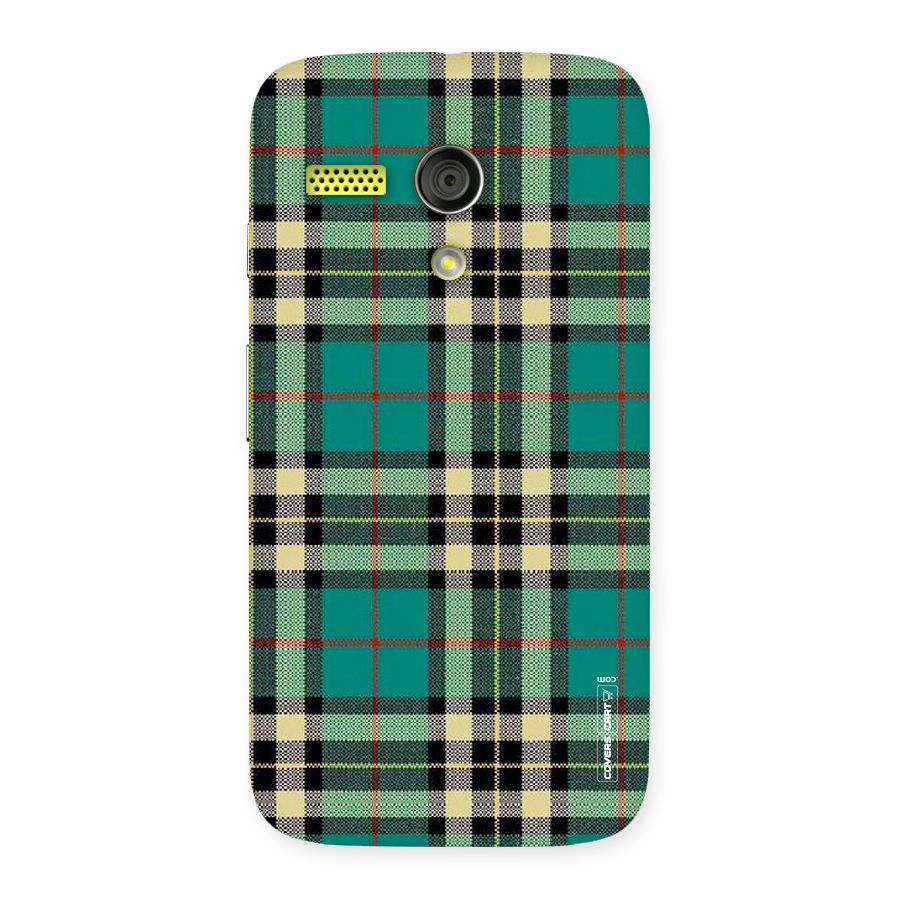 Green Check Back Case for Moto G