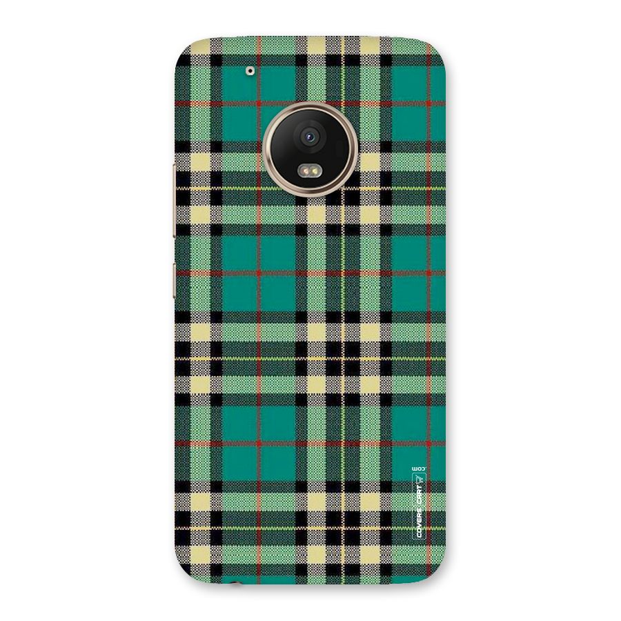 Green Check Back Case for Moto G5 Plus