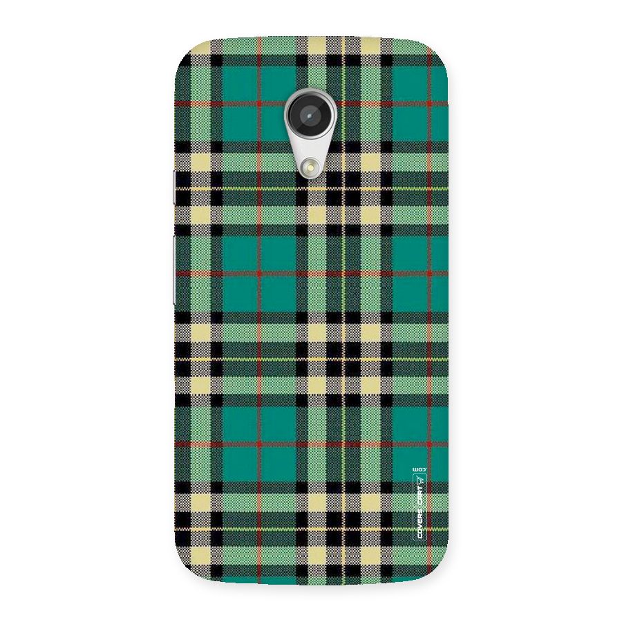 Green Check Back Case for Moto G 2nd Gen