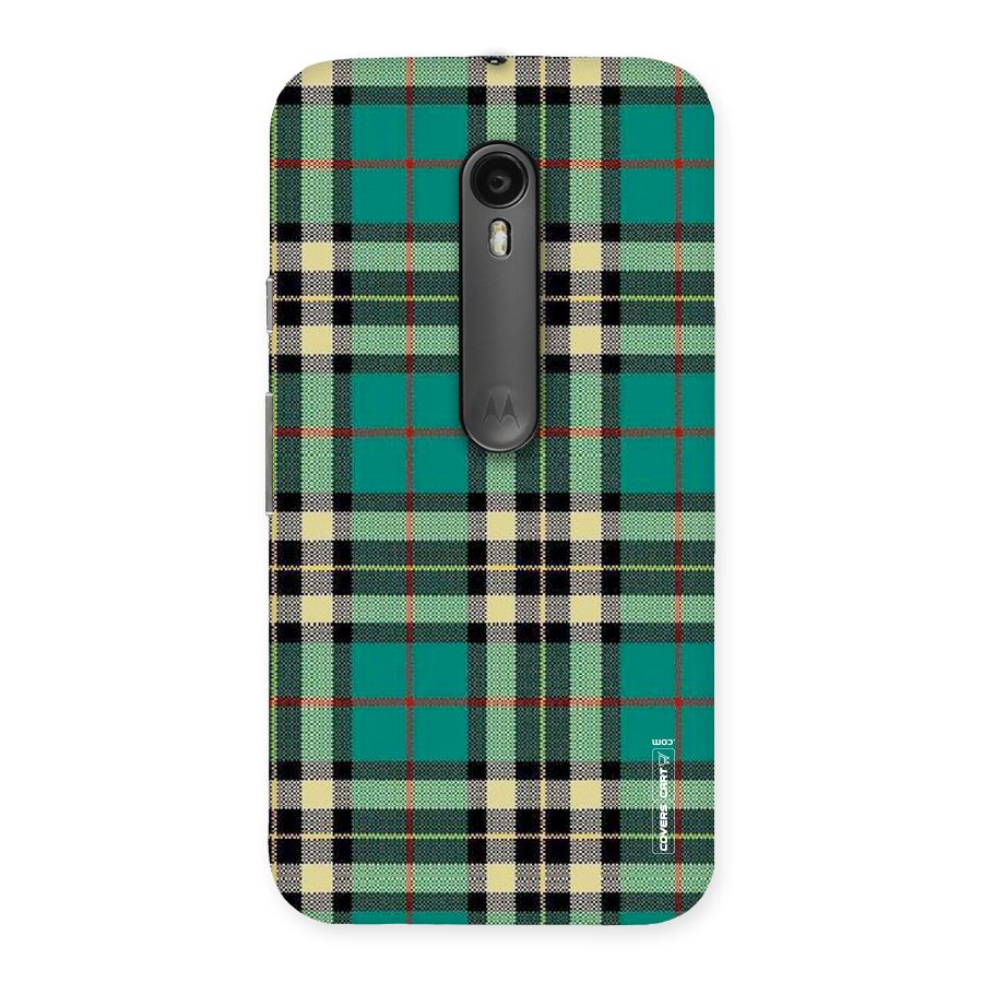 Green Check Back Case for Moto G Turbo