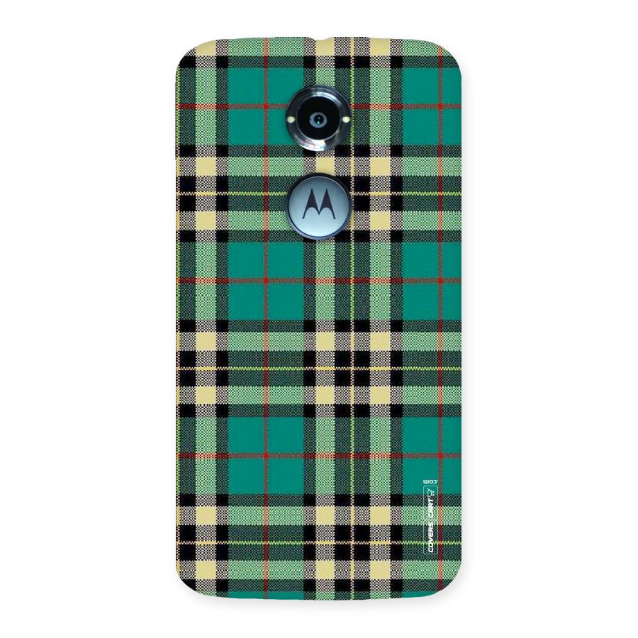 Green Check Back Case for Moto X 2nd Gen