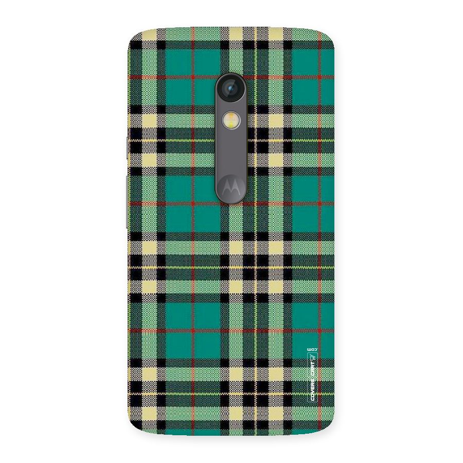 Green Check Back Case for Moto X Play