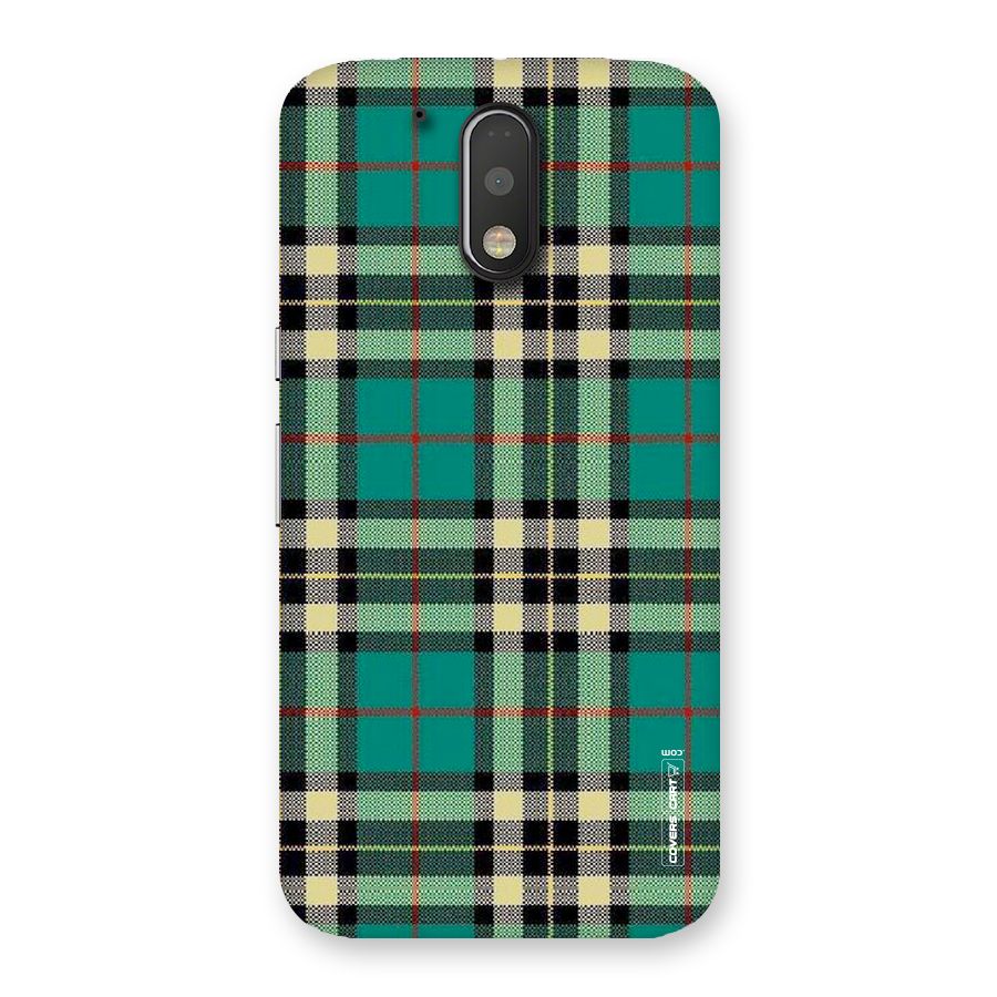 Green Check Back Case for Motorola Moto G4 Plus