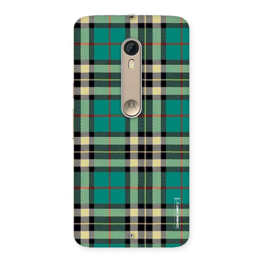 Green Check Back Case for Motorola Moto X Style