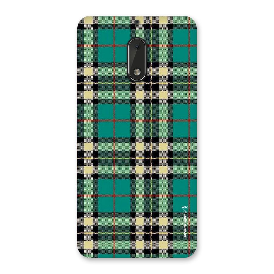 Green Check Back Case for Nokia 6