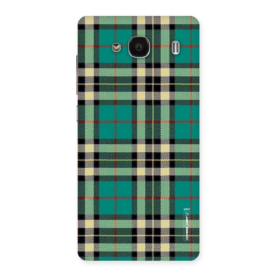 Green Check Back Case for Redmi 2