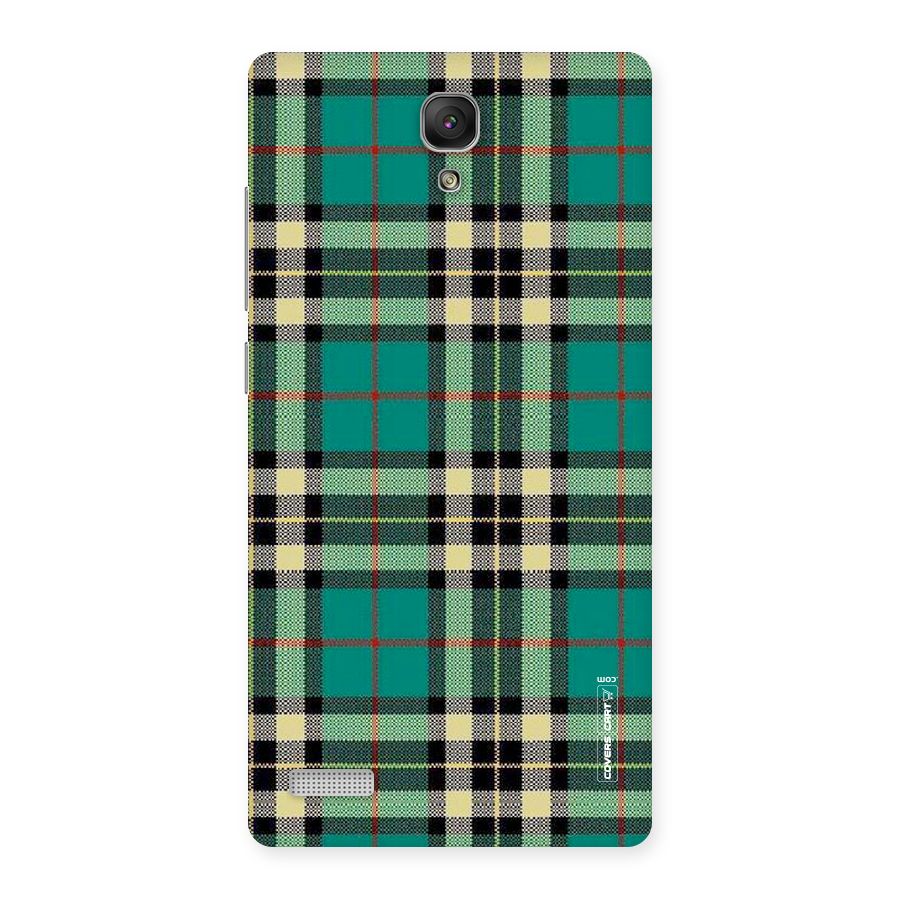 Green Check Back Case for Redmi Note