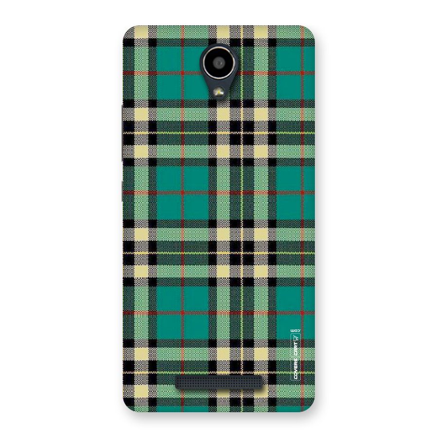 Green Check Back Case for Redmi Note 2