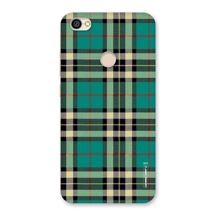 Green Check Back Case for Redmi Y1 2017
