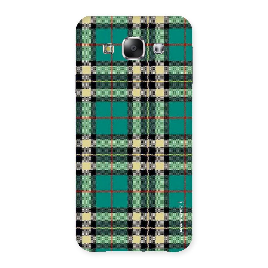 Green Check Back Case for Samsung Galaxy E5