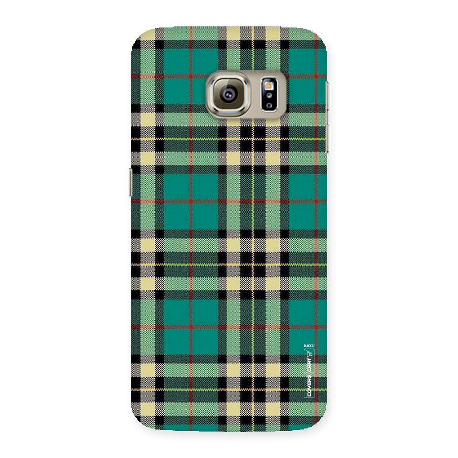 Green Check Back Case for Samsung Galaxy S6 Edge