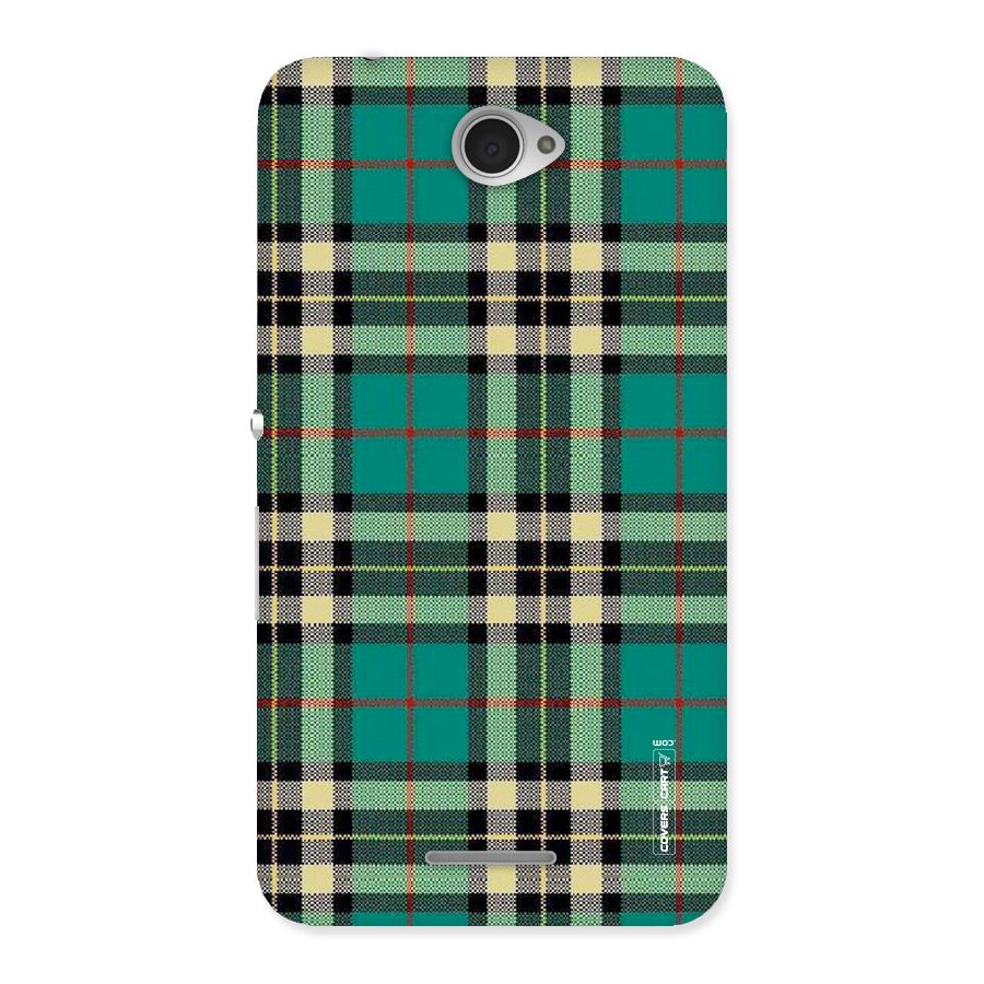 Green Check Back Case for Sony Xperia E4