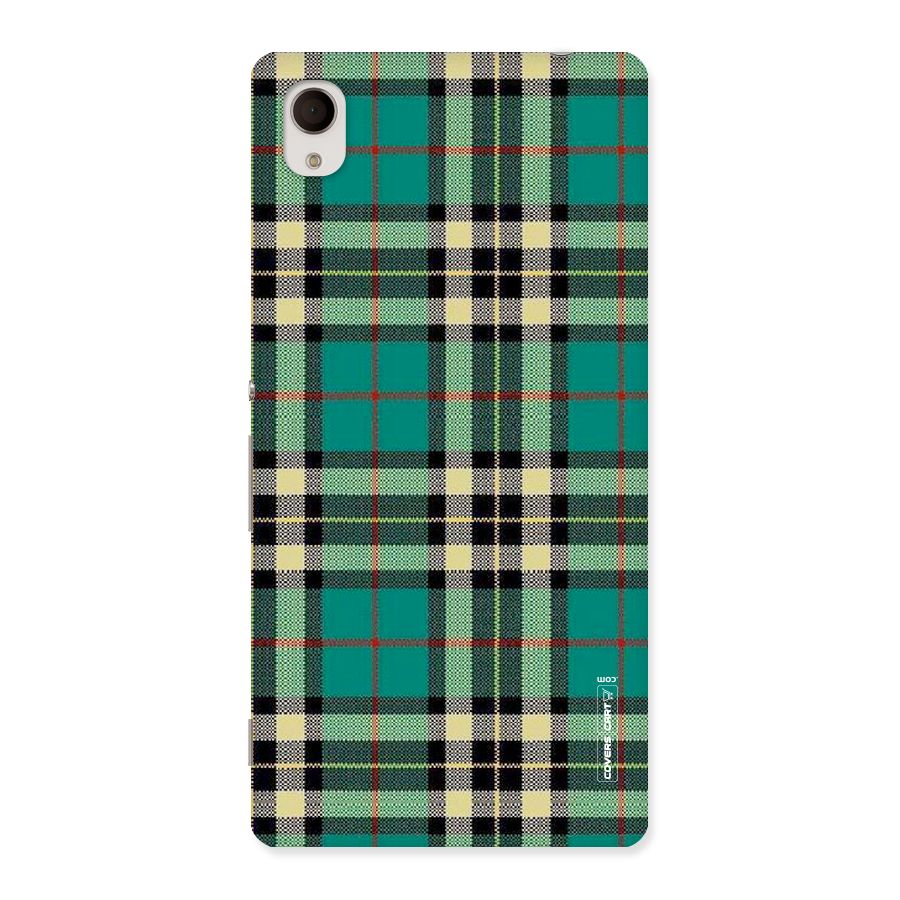 Green Check Back Case for Sony Xperia M4