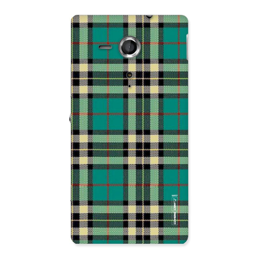 Green Check Back Case for Sony Xperia SP