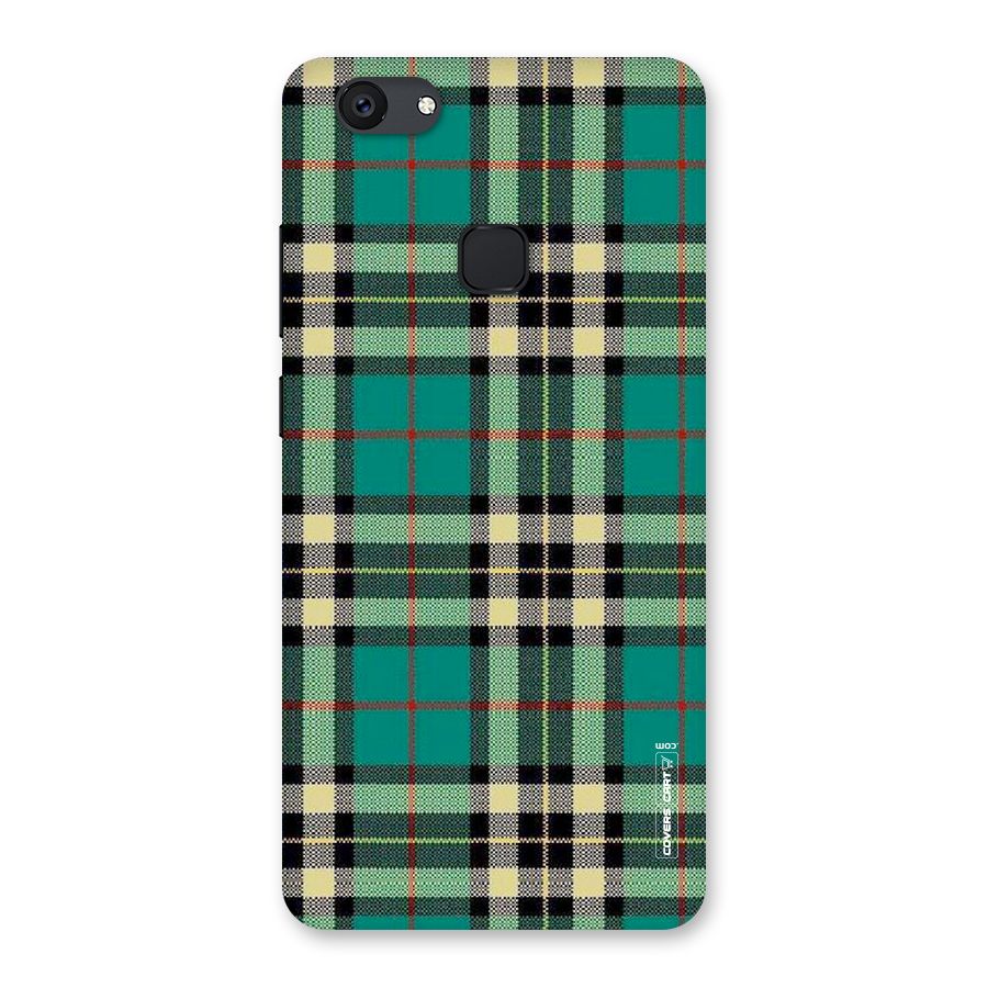 Green Check Back Case for Vivo V7 Plus