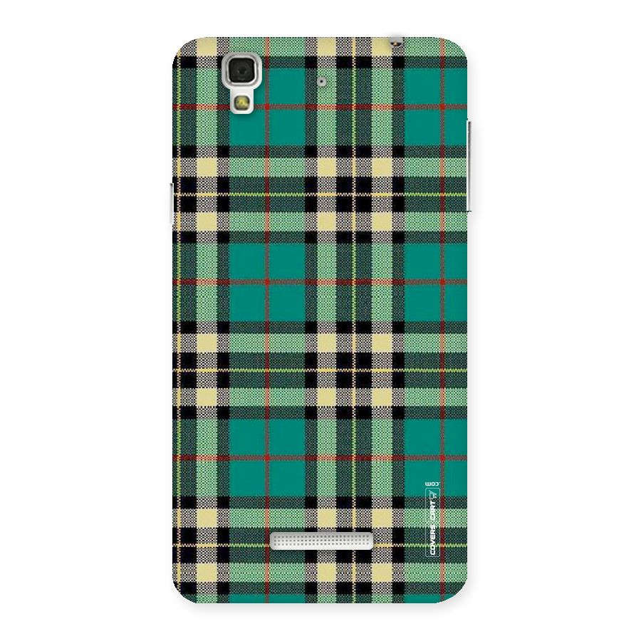 Green Check Back Case for Yu Yureka