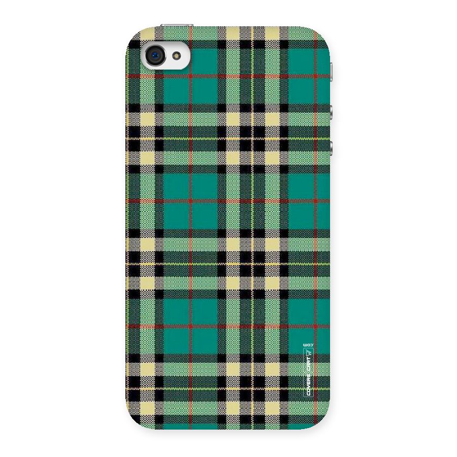 Green Check Back Case for iPhone 4 4s