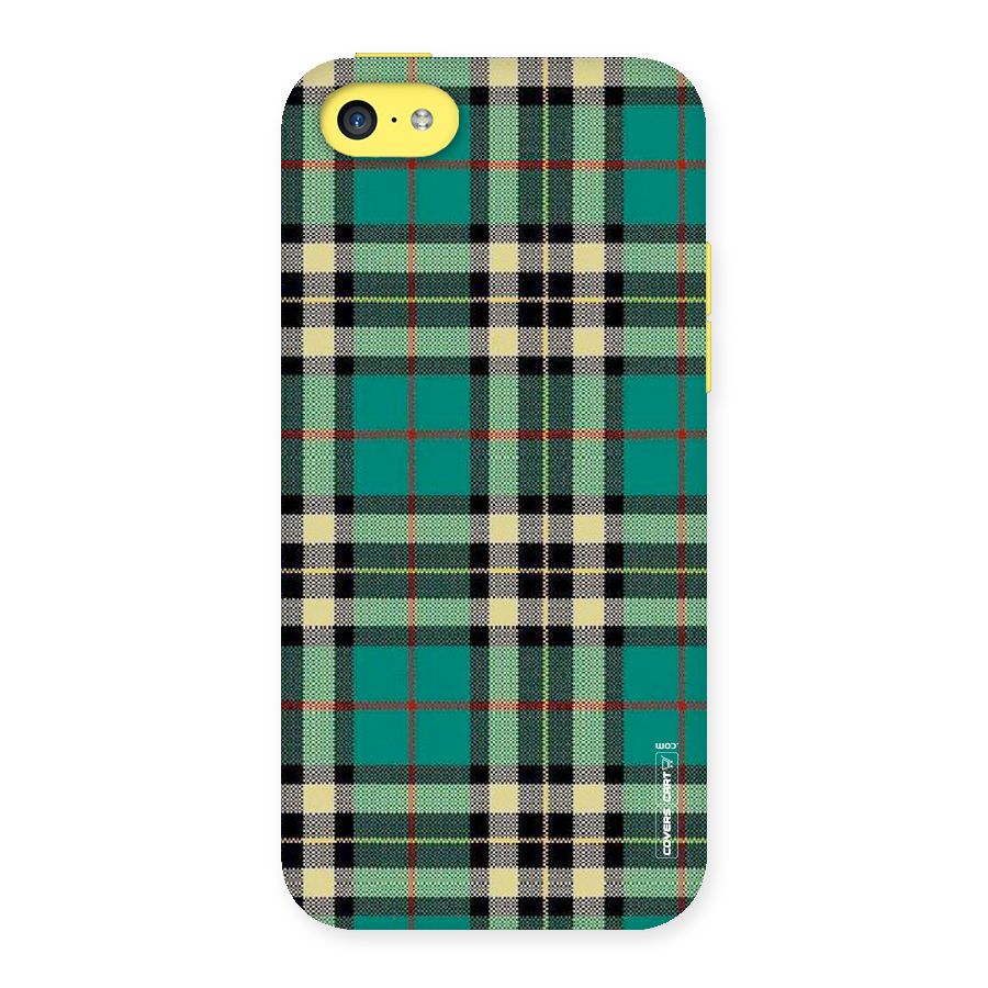 Green Check Back Case for iPhone 5C