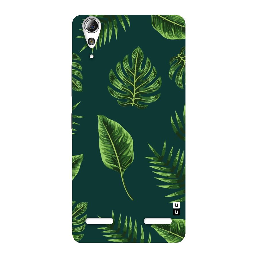 Green Leafs Back Case for Lenovo A6000 Plus