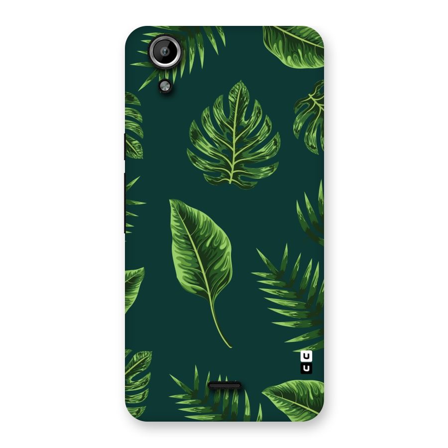 Green Leafs Back Case for Micromax Canvas Selfie Lens Q345