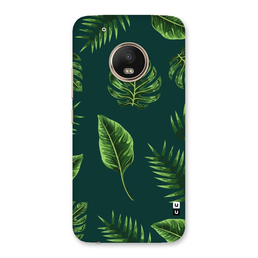 Green Leafs Back Case for Moto G5 Plus